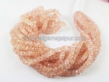Peach Morganite Faceted Roundelle Beads